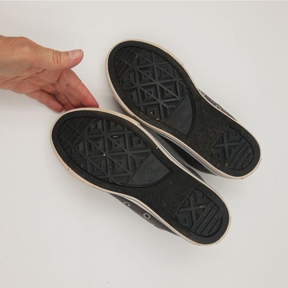 Converse All Star Junior Sz 1 Low Top Sneakers Gray Padded Lace Up Chuck… - Picture 5 of 9